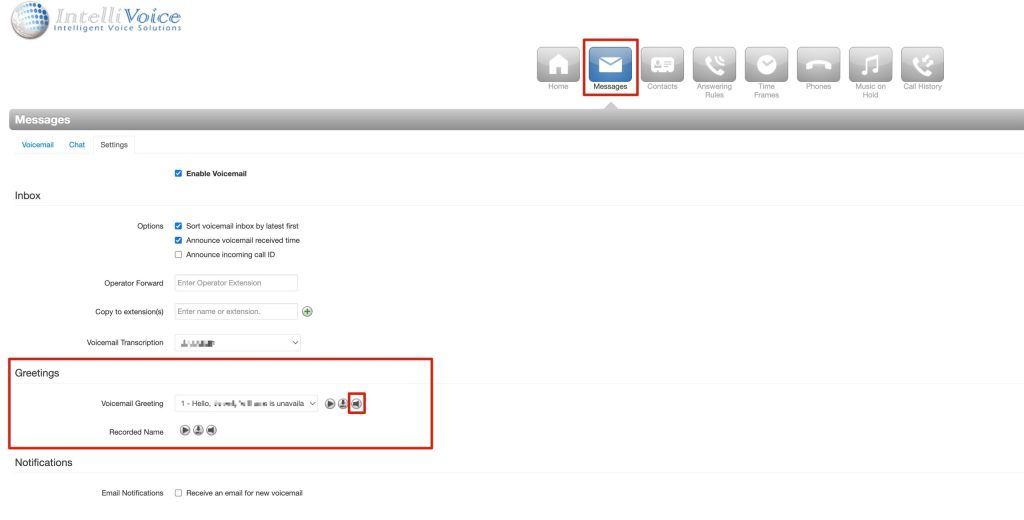 FusionUC Voicemail Setup